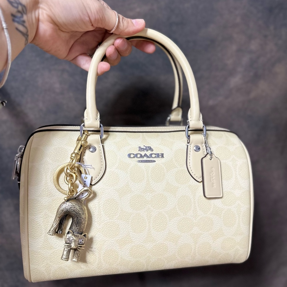 Coach Rowan Satchel Bag In Signature Canvas - Picture 3 of 10